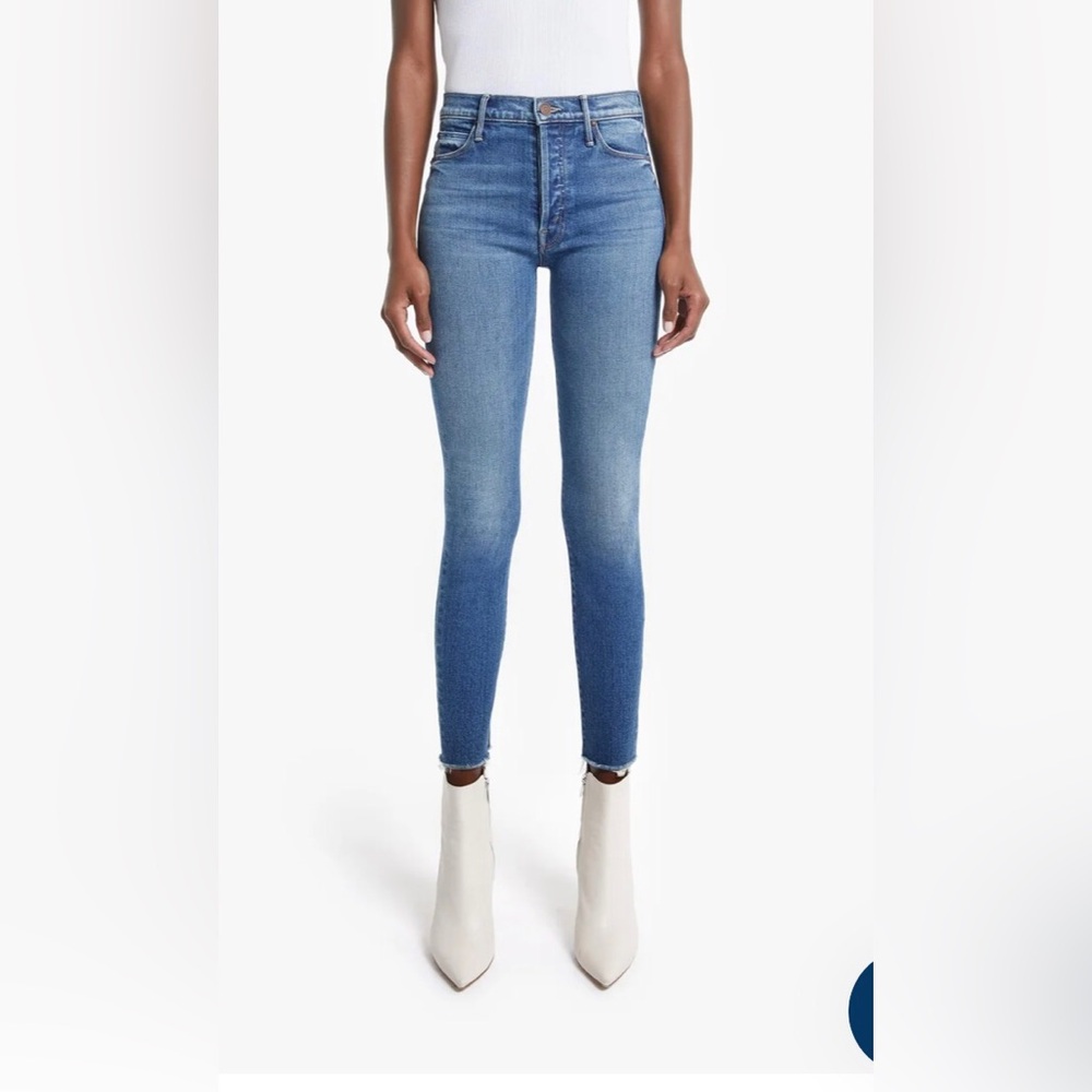 MOTHER THE STUNNER Ankle Fray Jeans So Long Wash Women's 25